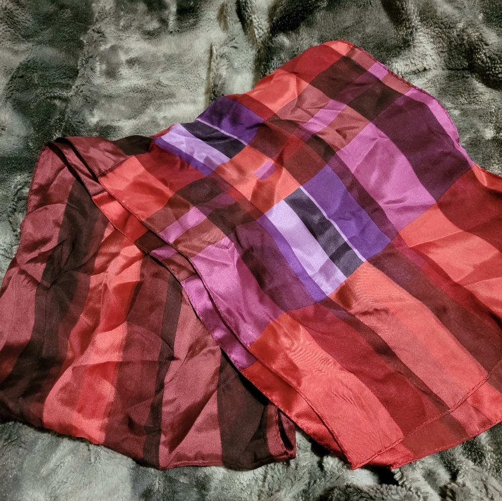 ECHO Transparent Color-Block Scarf - Picture 2 of 4